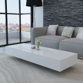 vidaXL Coffee Table High Gloss White (Color: White)