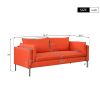 Modern Style 3 Seat Sofa Linen Fabric Upholstered Couch Furniture 3-Seats Couch for Different Spaces; Living Room; Apartment