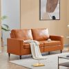 Modern Style 3 Seat Sofa PU Leather Upholstered Couch Furniture for Home or Office (3-Seat Sofa)