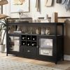 51.2''Multifunctional Large storage capacity Cabinet Morden Console Table With Multiple Small Storage Spaces for Living Room With with 2 Doors and 6 S