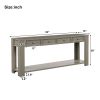 Console Table for Entryway Hallway Sofa Table with Storage Drawers and Bottom Shelf