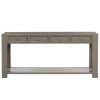 Console Table for Entryway Hallway Sofa Table with Storage Drawers and Bottom Shelf