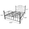 Full Size Metal bed frame ;  Solid Sturdy Steel Slat Support;  No Box Spring Needed and Easy Assembly; Black