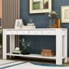 Console Table for Entryway Hallway Sofa Table with Storage Drawers and Bottom Shelf