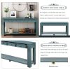 Console Table for Entryway Hallway Sofa Table with Storage Drawers and Bottom Shelf