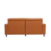 Modern Style 3 Seat Sofa PU Leather Upholstered Couch Furniture for Home or Office (3-Seat Sofa)