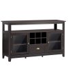 51.2''Multifunctional Large storage capacity Cabinet Morden Console Table With Multiple Small Storage Spaces for Living Room With with 2 Doors and 6 S