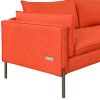 Modern Style 3 Seat Sofa Linen Fabric Upholstered Couch Furniture 3-Seats Couch for Different Spaces; Living Room; Apartment