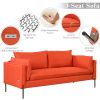 Modern Style 3 Seat Sofa Linen Fabric Upholstered Couch Furniture 3-Seats Couch for Different Spaces; Living Room; Apartment