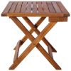 vidaXL Sun Loungers 2 pcs with Table and Cushions Solid Acacia Wood