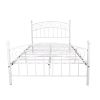 Bed Frame with Headboard and Footboard Metal Platform Bed Frame Queen Size No Box Spring Needed;  Twin Black