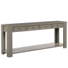 Console Table for Entryway Hallway Sofa Table with Storage Drawers and Bottom Shelf