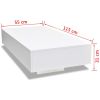 vidaXL Coffee Table High Gloss White