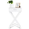 Modern Nightstand X-Shape Drawer Accent Side End Table