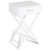 Modern Nightstand X-Shape Drawer Accent Side End Table