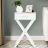 Modern Nightstand X-Shape Drawer Accent Side End Table