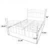 Bed Frame with Headboard and Footboard Metal Platform Bed Frame Queen Size No Box Spring Needed;  Twin Black