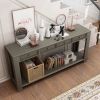 Console Table for Entryway Hallway Sofa Table with Storage Drawers and Bottom Shelf