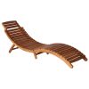 vidaXL Sun Loungers 2 pcs with Table and Cushions Solid Acacia Wood