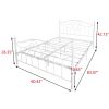 Full Size Metal bed frame ;  Solid Sturdy Steel Slat Support;  No Box Spring Needed and Easy Assembly; Black