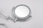 8 Inch LED Wall Mount Two-Sided Magnifying Makeup Vanity Mirror  Extension Finish 1X/3X Magnification Plug 360 Degree Rotation Waterproof Button Shavi