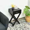 Modern Nightstand X-Shape Drawer Accent Side End Table