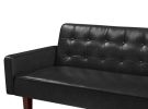 PU Leather Sofa Furniture Adjustable backrest Easily Assembles Loveseat