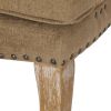 Tim French Country Upholstered Dining Arm Chair with Nailhead Trim